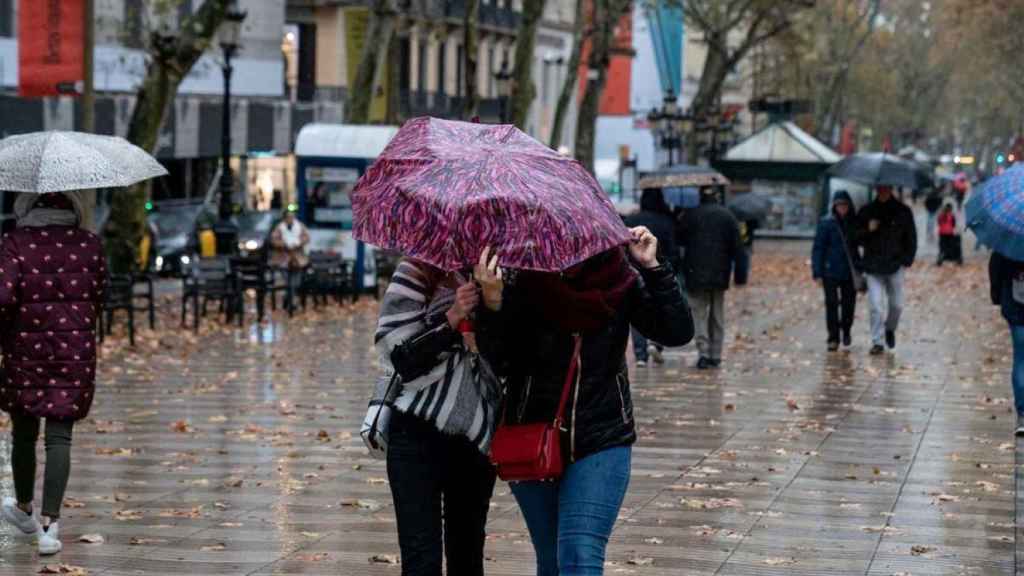 Imagen de lluvias en Barcelona