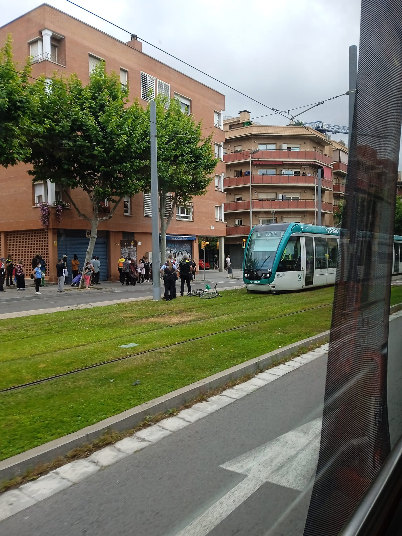 Accidente de tranvía este martes en Sant Adrià / FACEBOOK