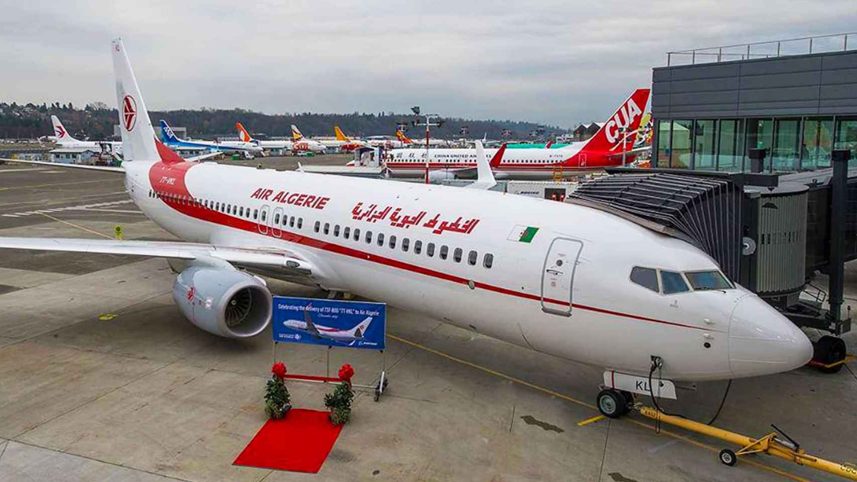 Un avión de Air Algerie en un aeropuerto