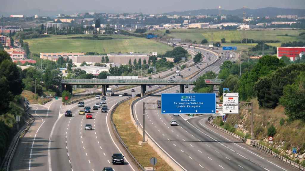 Autopista AP-7 a su paso por Mollet del Vallès