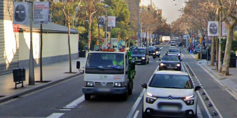 Carril bici actual en la calle de Mallorca / GM