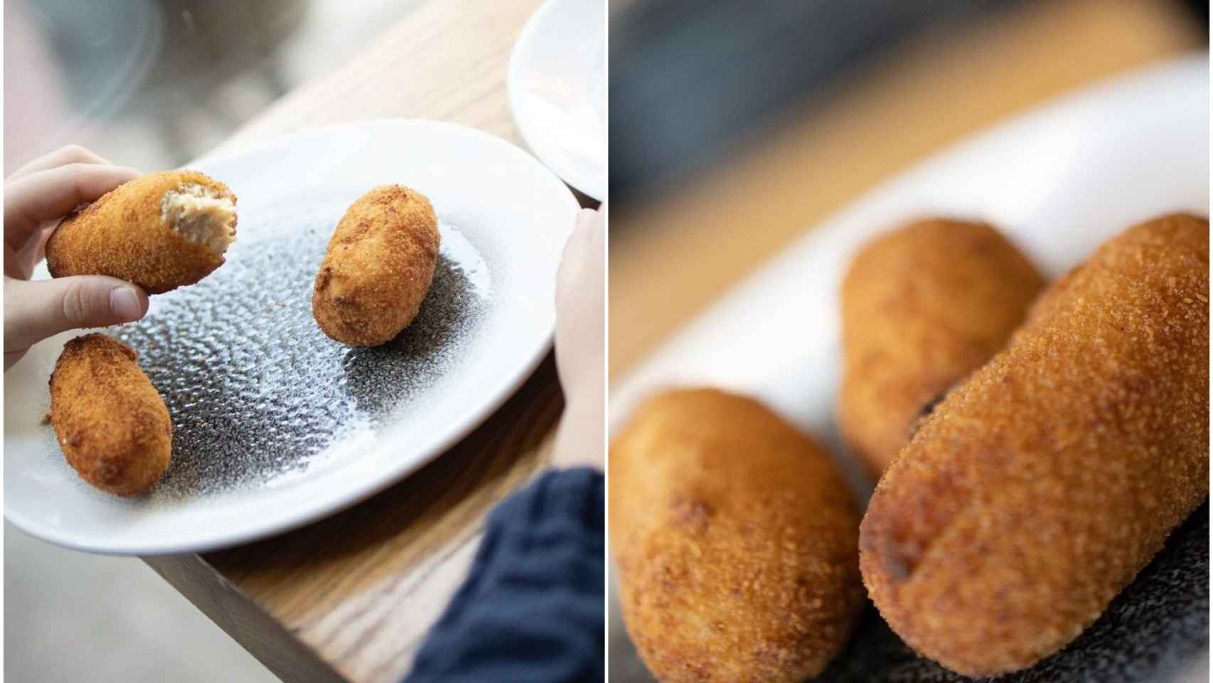 Las croquetas favoritas de los barceloneses en dos imágenes de redes sociales / INSTAGRAM