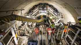 Obras de la tuneladora en la L9 / TWITTER JORDI PUIGNERÓ