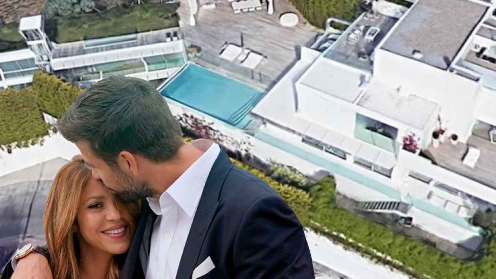 Fotomontaje de Shakira y Piqué en una de sus lujosas propiedades en Barcelona / BMAGAZINE