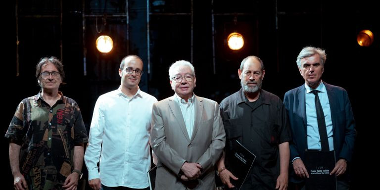 Francesco Ardolino, Jordi Puig, Daniel Martínez, Joan Sala y Fèlix Riera, en el Teatre Romea / FOCUS