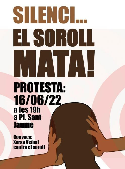 Manifestación contra el ruido en Barcelona