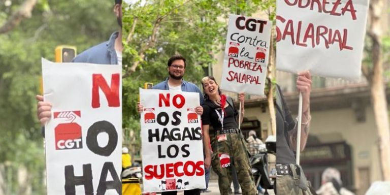 Trabajadores de H&M en una protesta anterior / CEDIDA