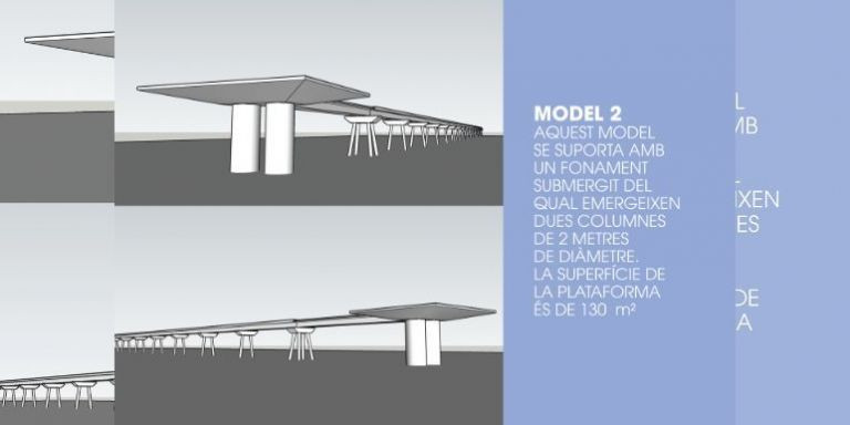 El segundo modelo propuesto para el nuevo Pont del Petroli / AJUNTAMENT DE BARCELONA