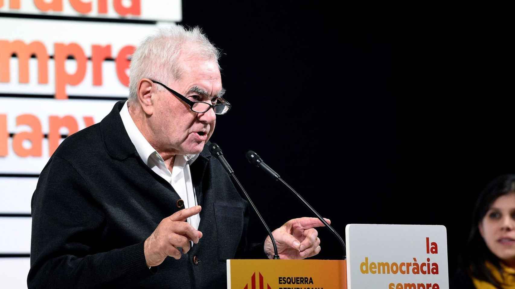 Ernest Maragall, candidato de ERC para las elecciones municipales de Barcelona, durante un acto de campaña anterior / EFE