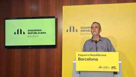 El portavoz de ERC en el Ayuntamiento, Jordi Coronas, en la presentación de las iniciativas que llevarán al pleno municipal / EUROPA PRESS