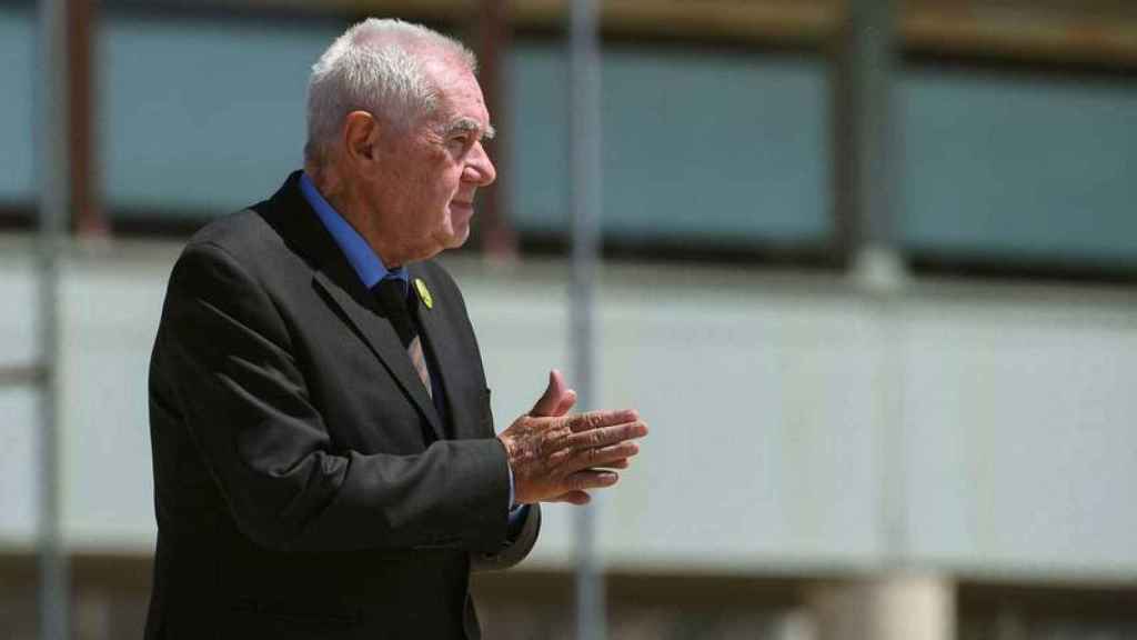 Ernest Maragall, candidato de ERC para las elecciones municipales de Barcelona, durante un acto de campaña anterior / EFE