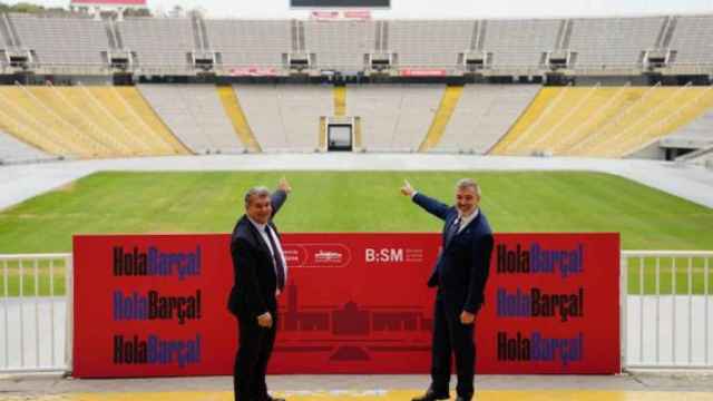 laporta y collboni con las gradas del estadio de montjui c al fondo 53 1000x528_570x340