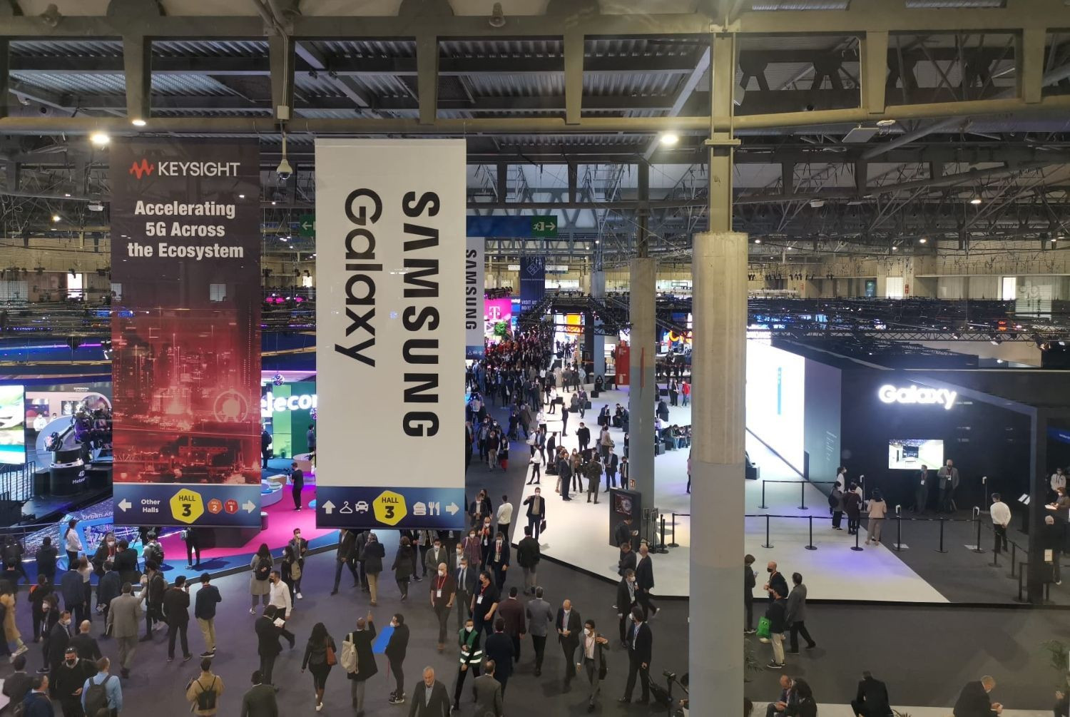 Uno de los pabellones del Mobile World Congress en la última edición del congreso