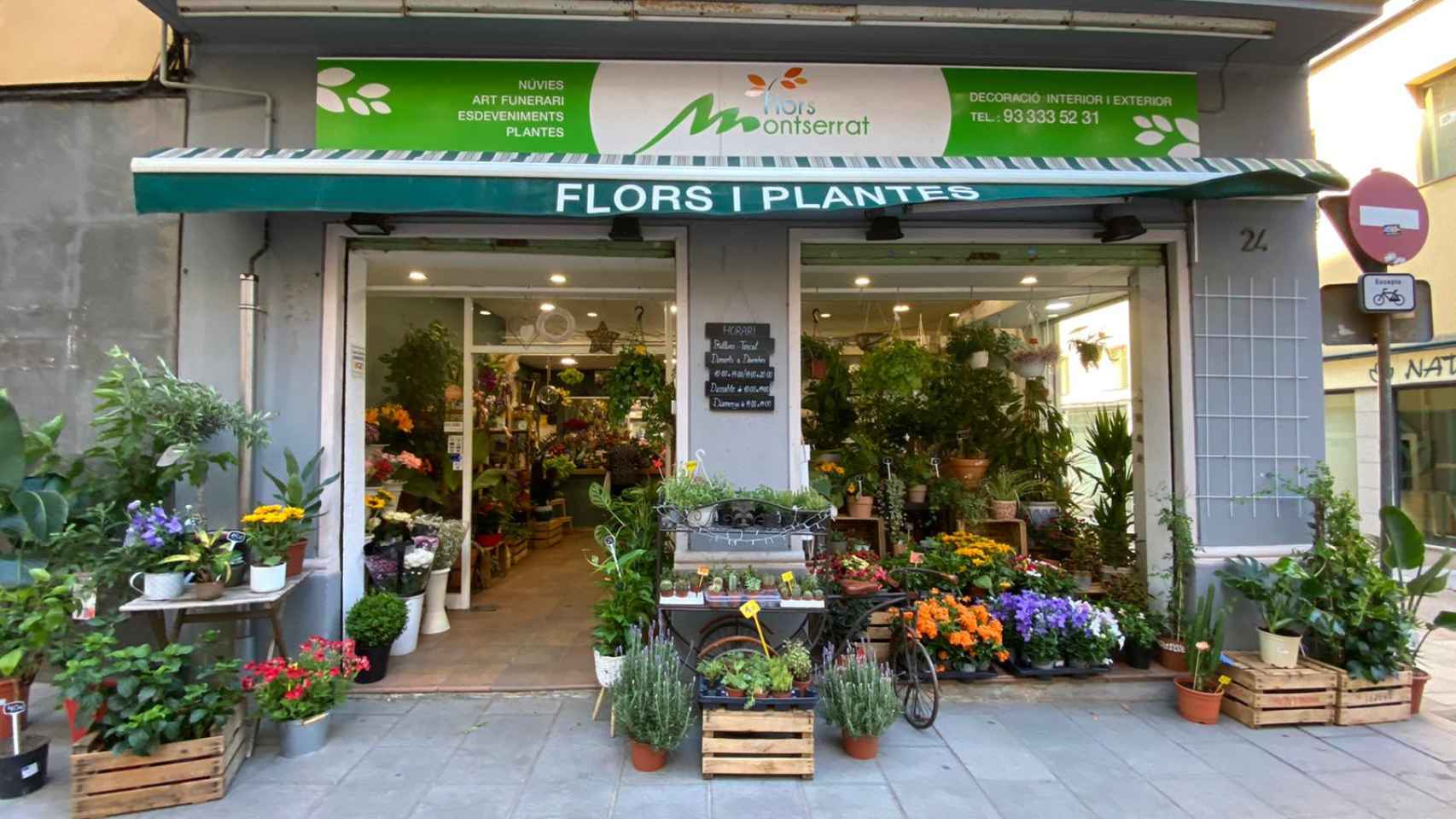 La floristería de Víctor, el último comercio de les Corts en sufrir un robo / CEDIDA