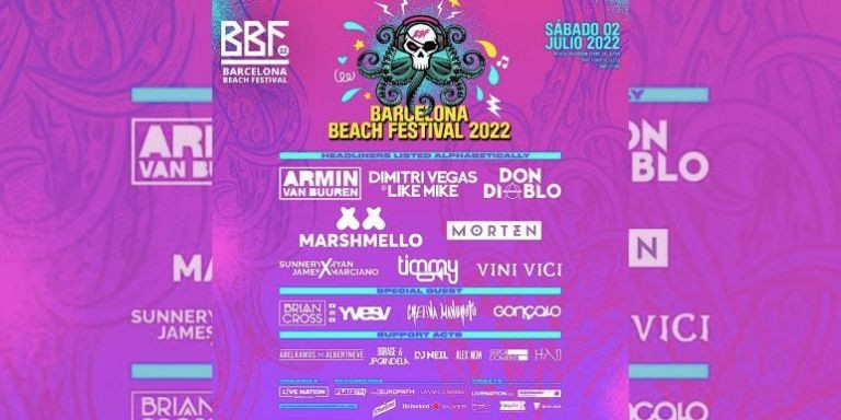  Cartel del Barcelona Beach Festival 2022 / BBF