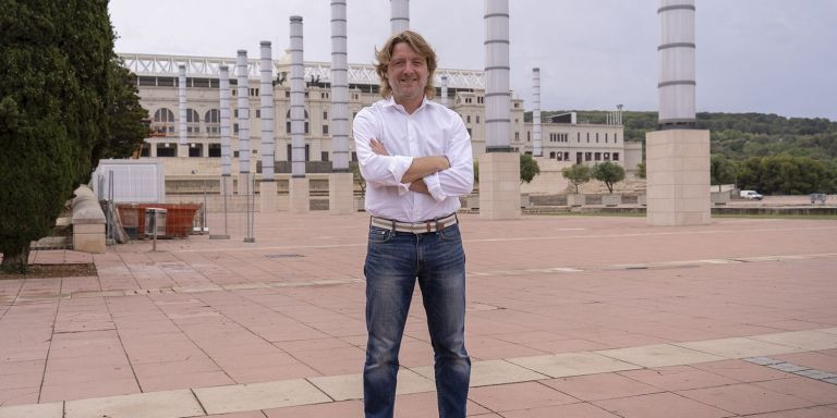 David Escudé, regidor de Deportes junto al Estadi Olímpic / LENA PRIETO (MA)