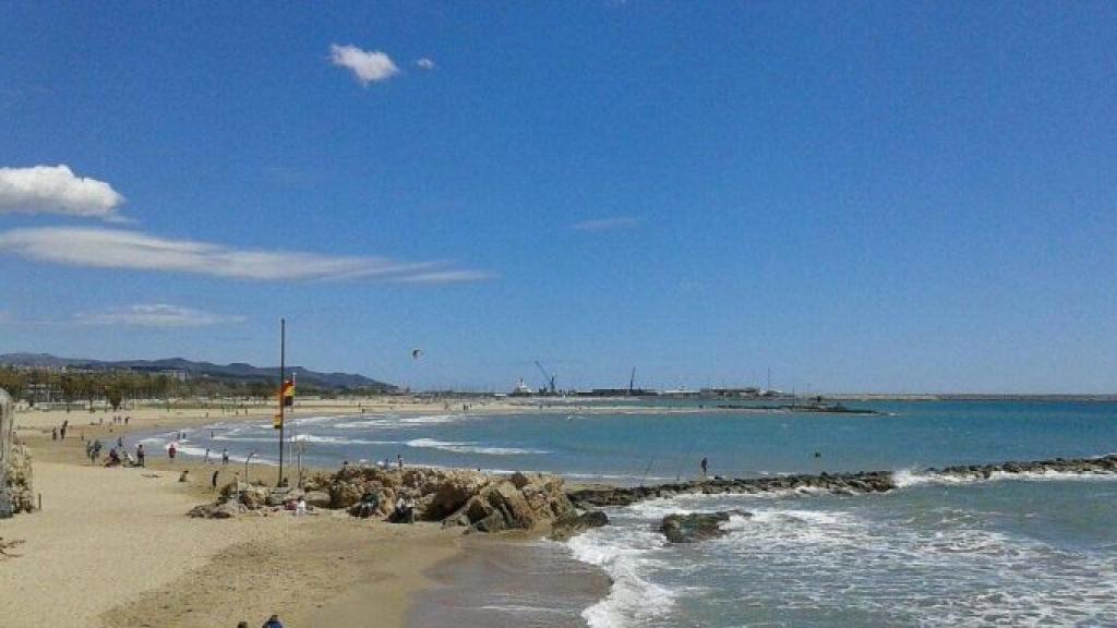 Platja de Ribes Roges a Vilanova i la Geltrú