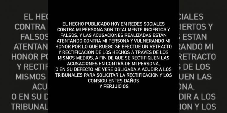 Respuesta de Carla a las acusaciones de Noelia / RRSS