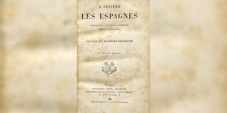 Portada del libro de Valerie de Gaspa rin À travers les Espagnes (1885)