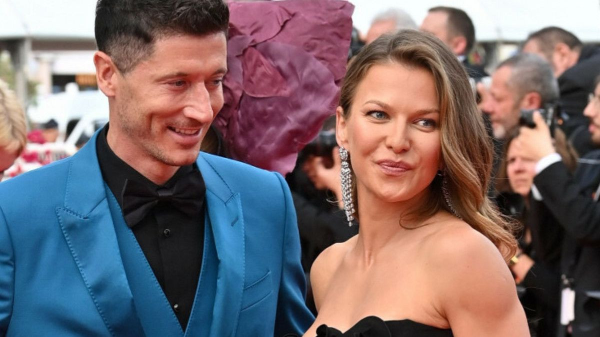 Robert Lewandowski y Anna Lewandowska en el festival de Cannes