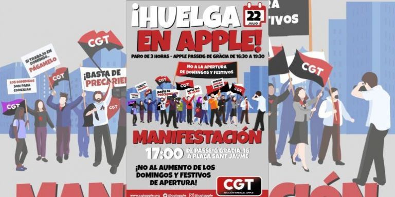 Convocatoria de huelga de Apple / RRSS