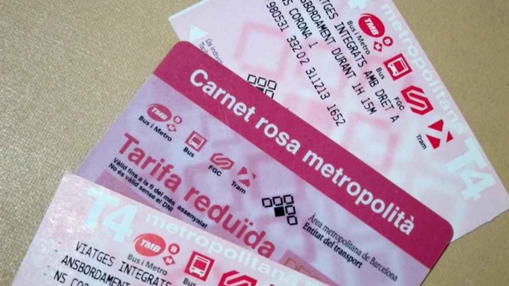 La tarjeta rosa reducida T-4, que costará 2,10 euros a partir de agosto