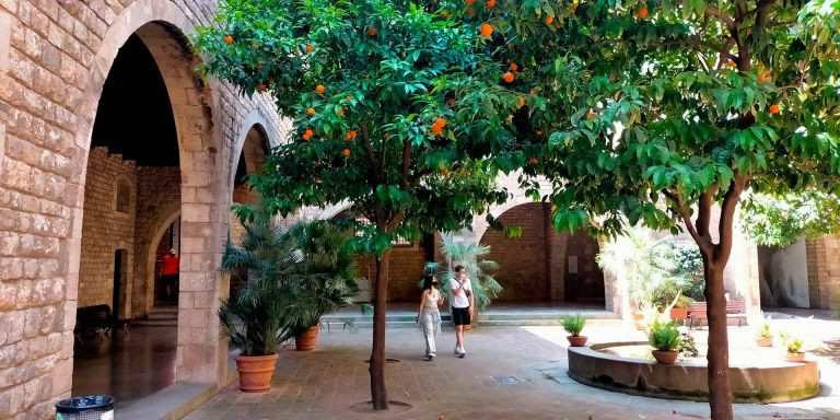 Patio exterior del Museo Frederic Marès de Barcelona