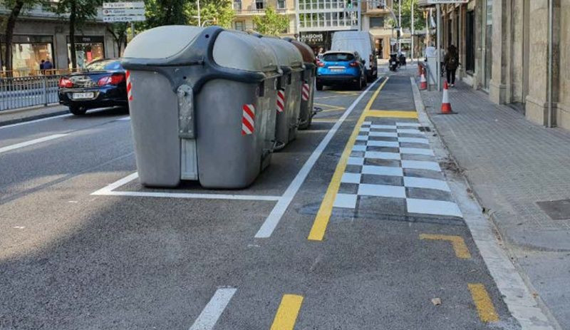 Carril bici de vía Augusta, entre las avenidas Diagonal y Riera de Cassoles / AJ BCN