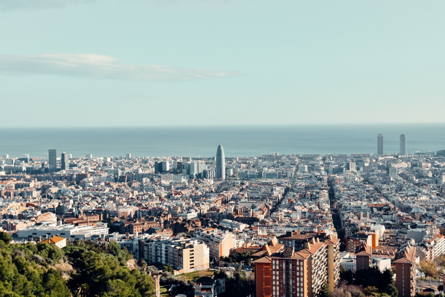 Vista panorámica de Barcelona 