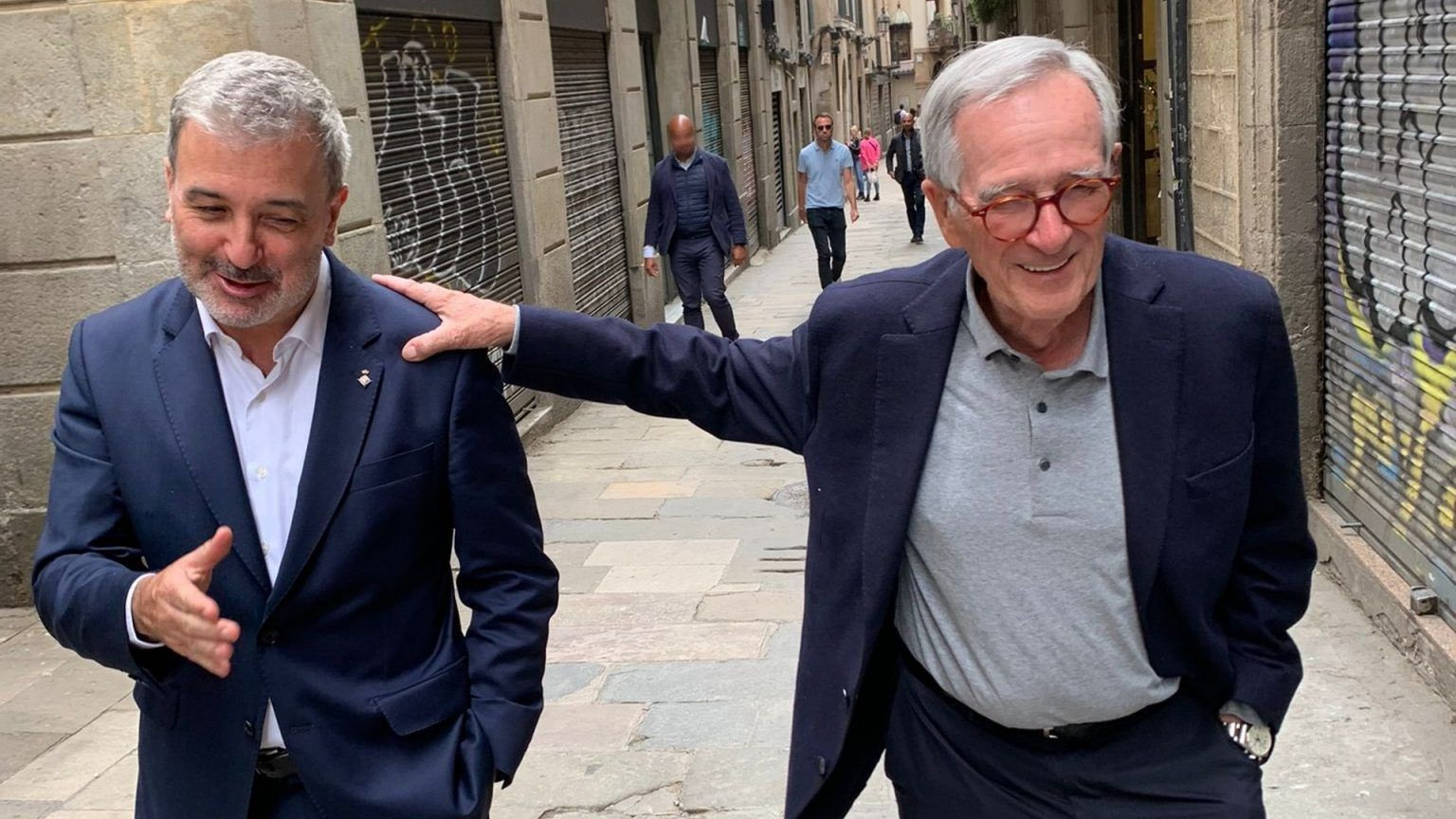 Jaume Collboni y Xavier Trias, en Barcelona / TWITTER JAUME COLLBONI