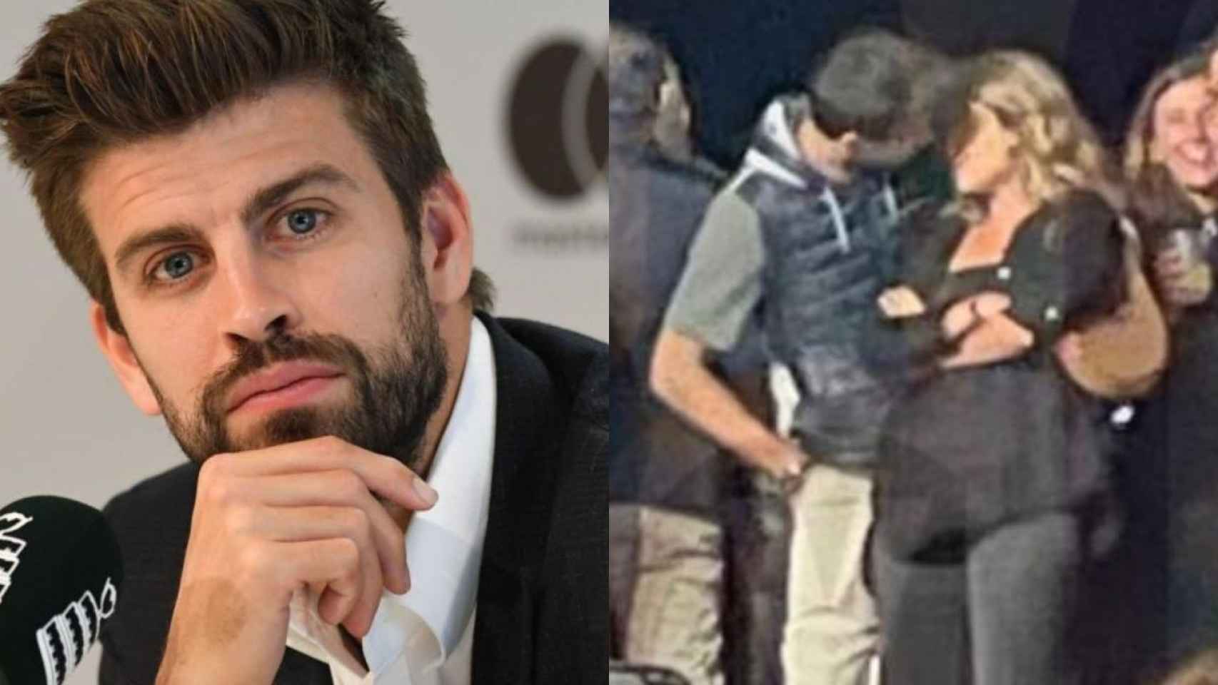 Fotomontaje de Gerard Piqué y una imagen del futbolista acaramelado con su nueva pareja / ARCHIVO