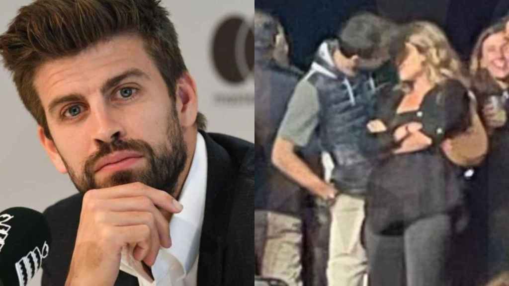 Fotomontaje de Gerard Piqué y una imagen del futbolista acaramelado con su nueva pareja / ARCHIVO