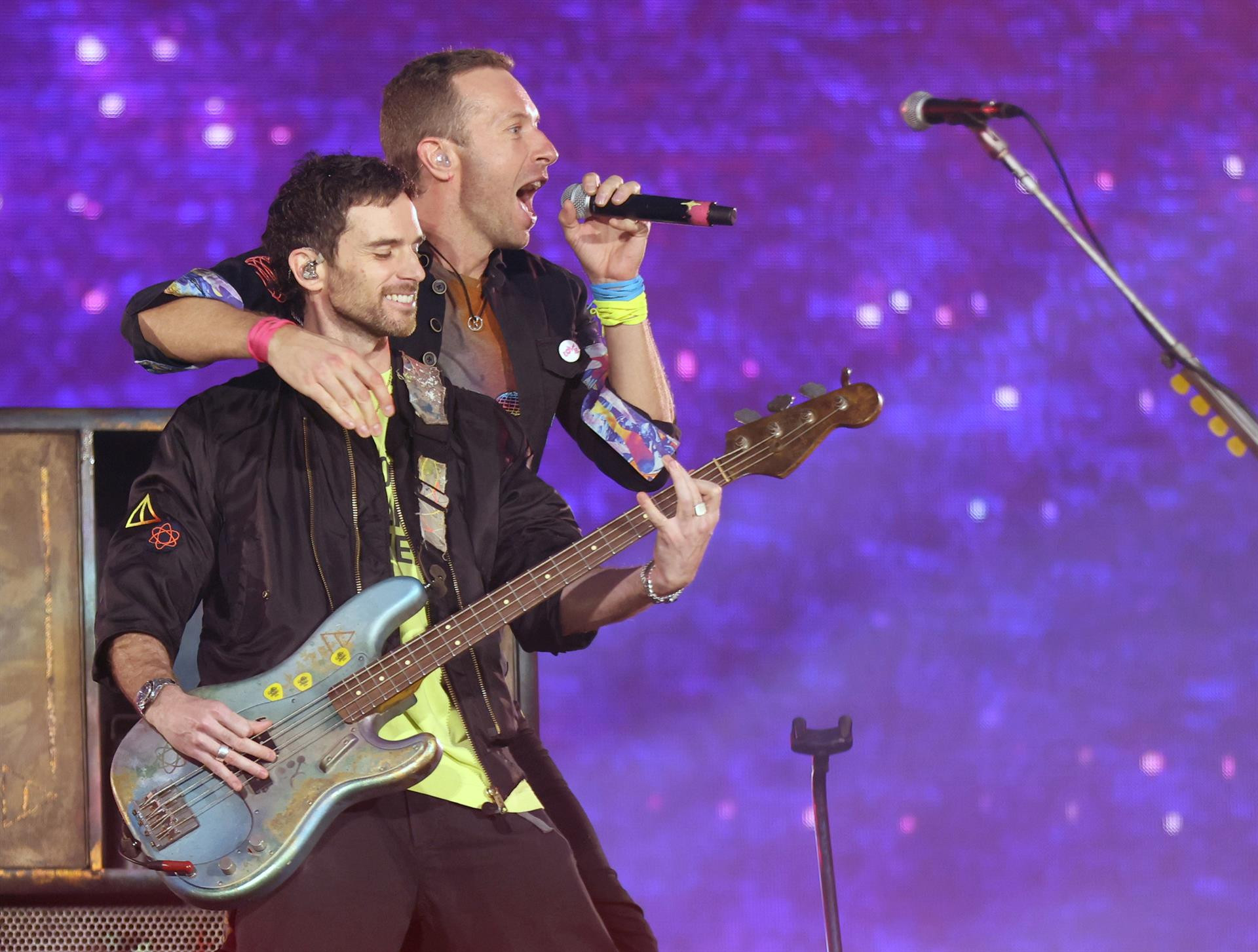 La banda británica Coldplay durante un concierto / Suzan Moore /PA