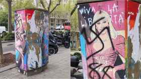 Mural de Raffaella Carrà vandalizado en Barcelona