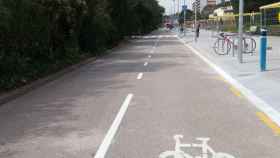 Carril bici en la Diagonal, a la altura de Zona Universitària / AJ BCN