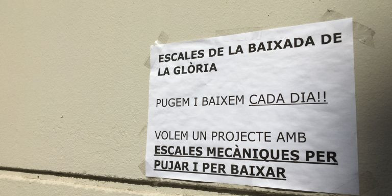 Reivindicación vecinal en la Baixada de la Glòria / METRÓPOLI