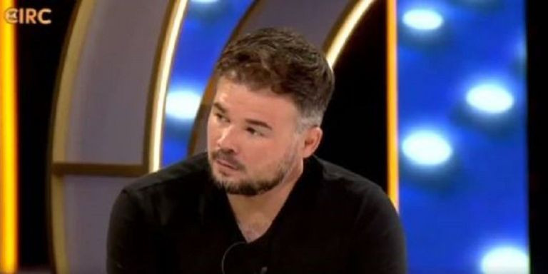 Gabriel Rufián en la entrevista en 8TV / TWITTER