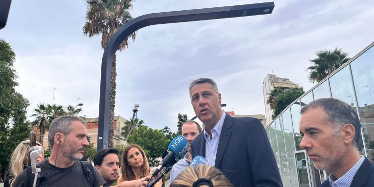 Xavier García Albiol, líder del PP, durante una rueda de prensa en Badalona / AV