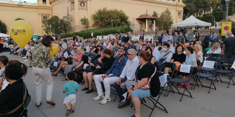 Asistentes al acto de campaña de BCN Ets Tu / ANDONI BERNÁ