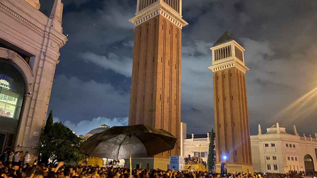 Aglomeraciones en la plaza de Espanya por los conciertos de la Mercè 2022/ CEDIDA