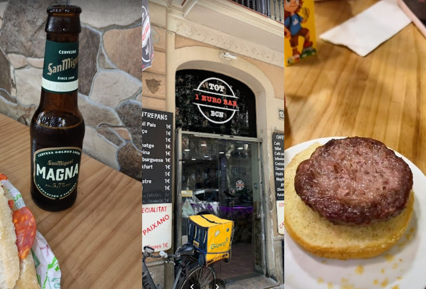 El bar de Barcelona que vende todo a un euro y se ha hecho viral en TikTok / RRSS