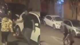 Imágenes de la pelea con machetes en plena calle en L'Hospitalet / RRSS