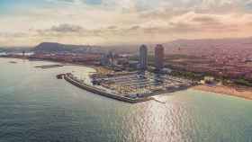 Vista aérea del Port Olímpic de Barcelona
