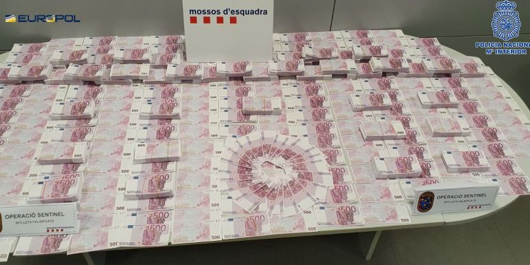 Billetes falsos requisados en la operación / MOSSOS D'ESQUADRA