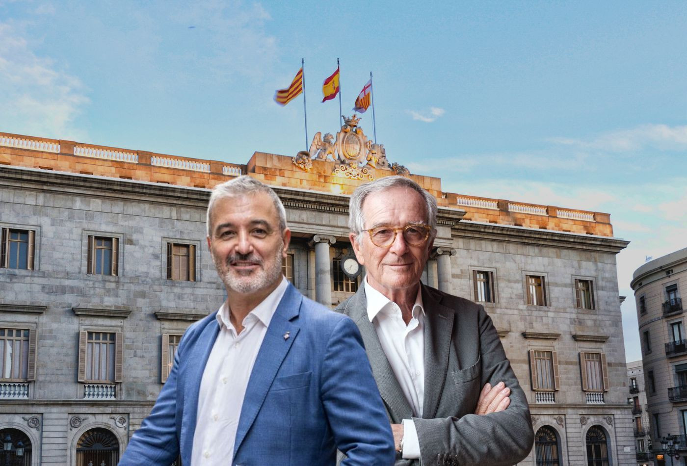 Fotomontaje de Jaume Collboni (PSC) y Xavier Trias (JxCAT) / METRÓPOLI