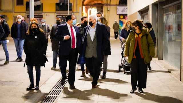 Ernest Maragall y Joan Ignasi Elena, durante una visita a Ciutat Vella / ERC