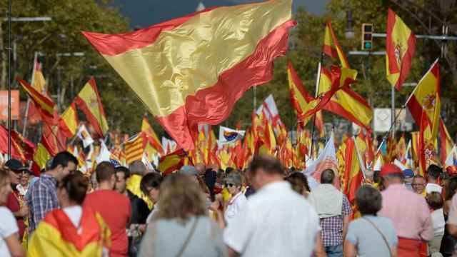 Manifestación del 12-O en Barcelona en una edición anterior / EFE