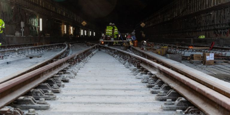 Vista del túnel de Renfe a la altura de Sant Andreu que llegará a los 4km de longitud / LUIS MIGUEL AÑÓN - METRÓPOLI