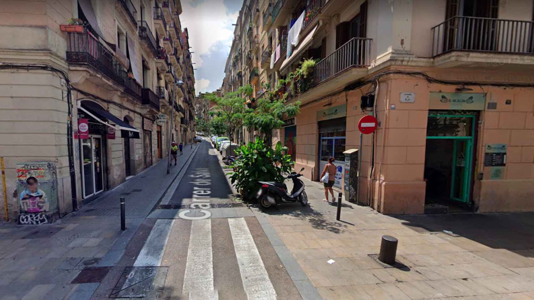 Calle de Blai y calle de Salvà, donde se ha producido el apuñalamiento / GOOGLE MAPS