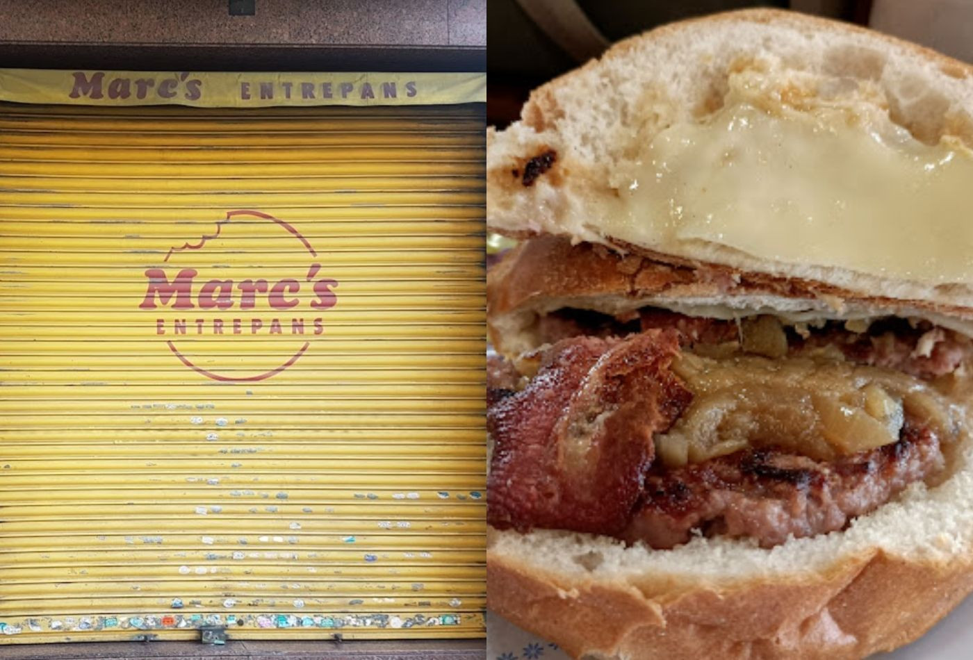 Entrada de Marc's Entrepans, un bar de bocadillos histórico en el Congrés que cierra por la inflación / GOOGLE MAPS